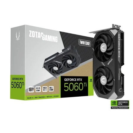 Видеокарта ZOTAC GAMING GeForce RTX 5060 Ti Twin Edge (ZT-B50620E-10M) 16 Гб серый