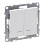 Выключатель Legrand Suno 721115 2х клавишный белый