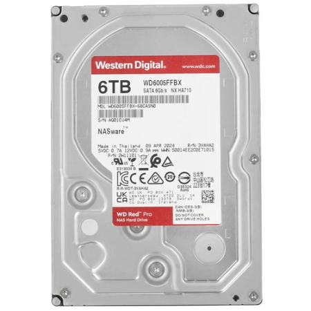6 ТБ Жесткий диск Western Digital Red Pro (WD6005FFBX) серый