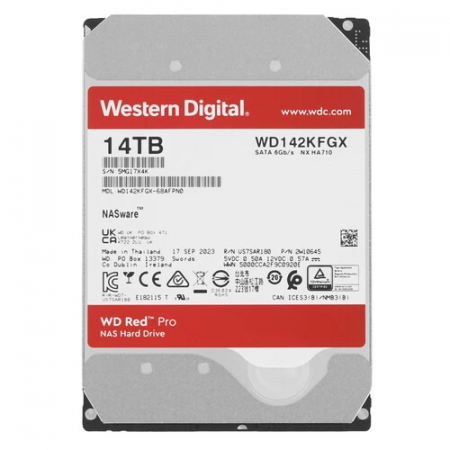 14 ТБ Жесткий диск Western Digital Red Pro (WD142KFGX) красный