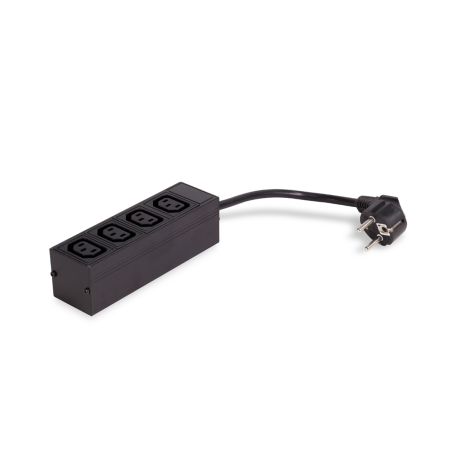 Распределитель питания для ИБП SVC Schuko на 4хС13 (Schuko to 4xC13) Чёрный