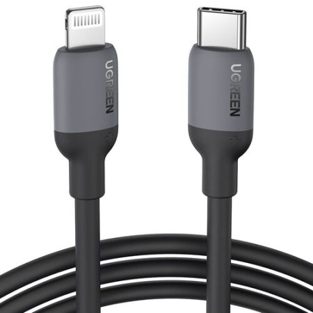 Кабель USB-C Lightning Ugreen US387 1 м черный