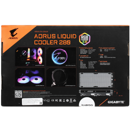 Система водяного охлаждения Gigabyte AORUS Liquid Cooler 280 черный