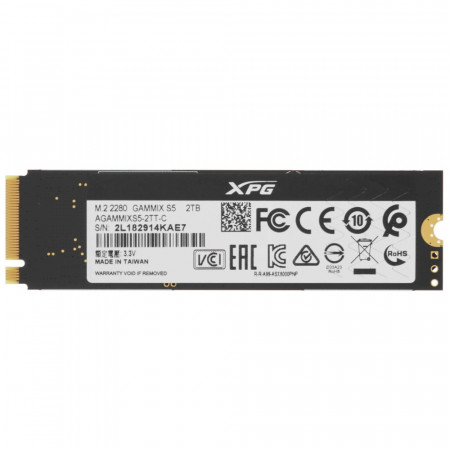 2000 ГБ SSD накопитель ADATA XPG Gammix S5 (AGAMMIXS5-2TT-C) черный