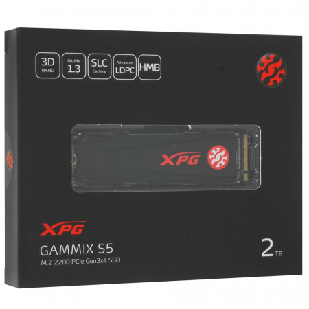 2000 ГБ SSD накопитель ADATA XPG Gammix S5 (AGAMMIXS5-2TT-C) черный