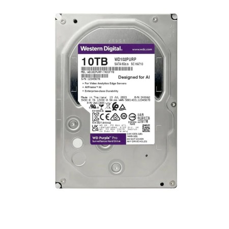 10 ТБ Жесткий диск Western Digital Purple Pro (WD102PURP) серебристый