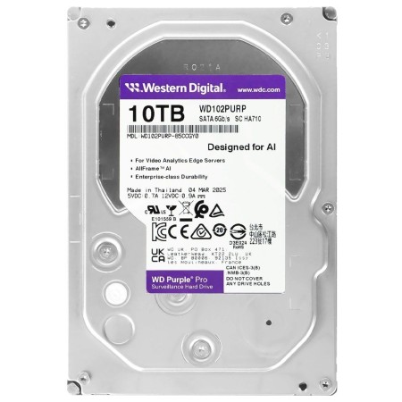 10 ТБ Жесткий диск Western Digital Purple Pro (WD102PURP) серебристый