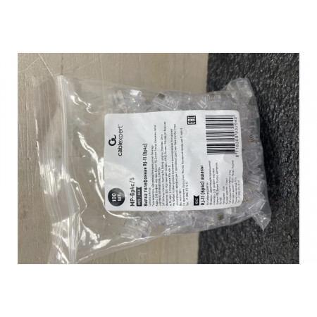Коннектор Cablexpert RJ-11 (MP-6p4c/5) 100 шт прозрачный