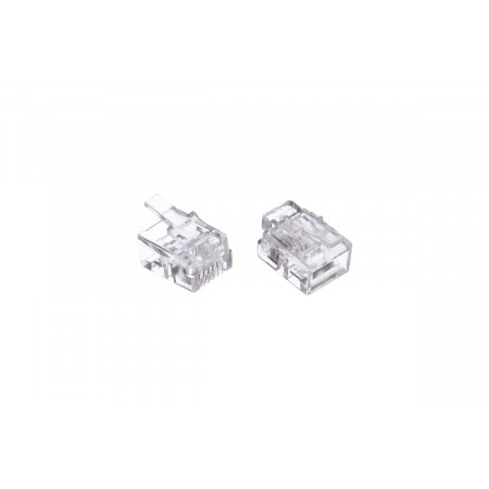 Коннектор Cablexpert RJ-11 (MP-6p4c/5) 100 шт прозрачный