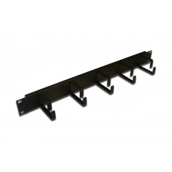 Кабельный органайзер Lanmaster 19" 1U (TWT-ORG1U-5V) черный