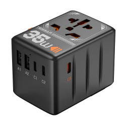 Сетевой фильтр Tessan TS-WTA02 черный 1.5 м