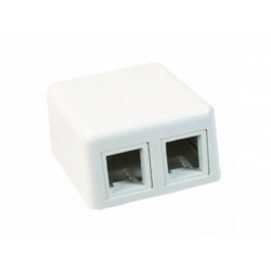 Корпус для сетевой розетки Commscope Outlet AMP extr. for 2 RG45 keystone (1-1116698-3) белый