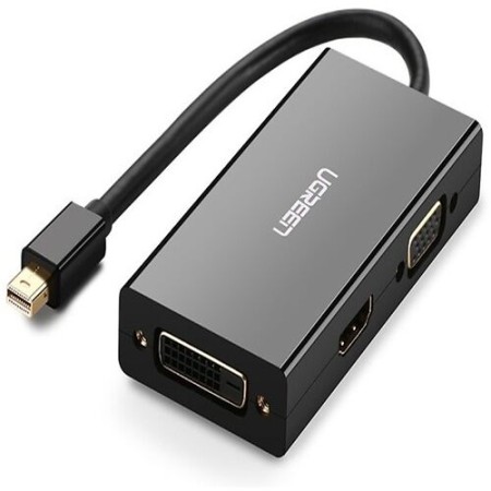 Переходник Mini DisplayPort - HDMI/VGA/DVI UGREEN MD114 (20418) 0.15 м черный
