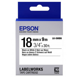 Лента Epson LK5WBN (C53S655006) черный / белый