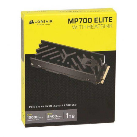 1 ТБ SSD диск Corsair MP700 Elite с радиатором (CSSD-F1000GBMP700EHS) черный