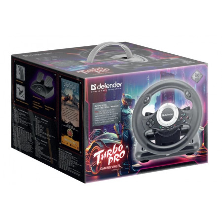 Игровой руль Defender Turbo Pro (64291) черный