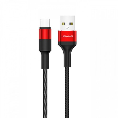 Кабель USB Type-C - USB 2.0 Type-A Usams SJ-221 1.2m Black-Red