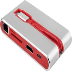 Переходник 3хUSB Type-С - USB Type-C Rombica Type-C Hermes 0.1 м красный