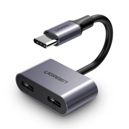 Переходник 2хUSB Type-C - USB Type-C UGREEN CM232 0.1 м черный