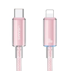 Кабель Apple Lightning USB Type-C Usams US-SJ735 1m Pink