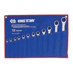 Комбинированные трещоточные ключи KING TONY 12212MR серебристый