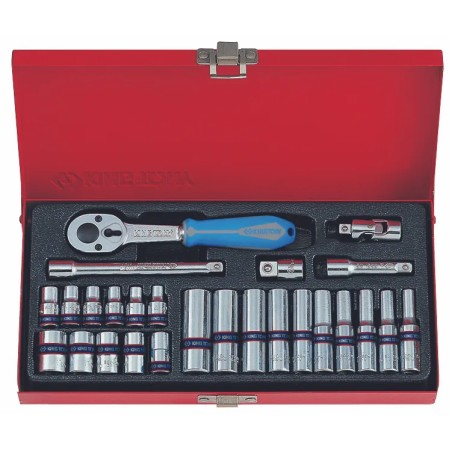 Набор торцевых головок KING TONY 2526MR серый