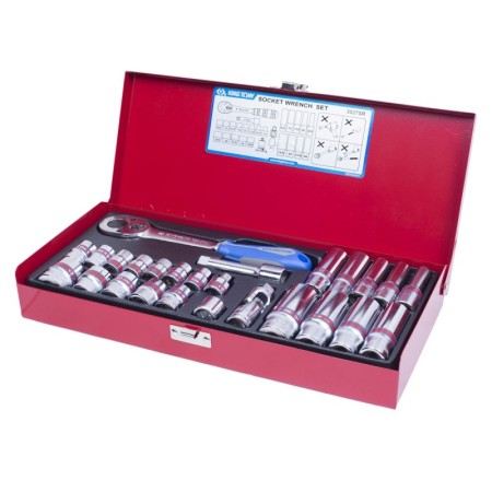 Набор торцевых головок KING TONY 3027SR серый