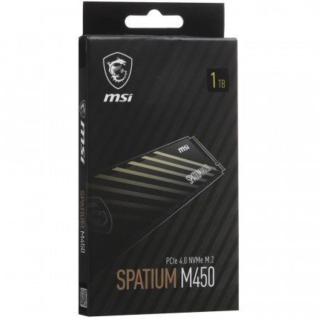 1 ТБ SSD диск MSI Spatium M450 (SPATIUM‑M450‑NVMe‑1TB) черный