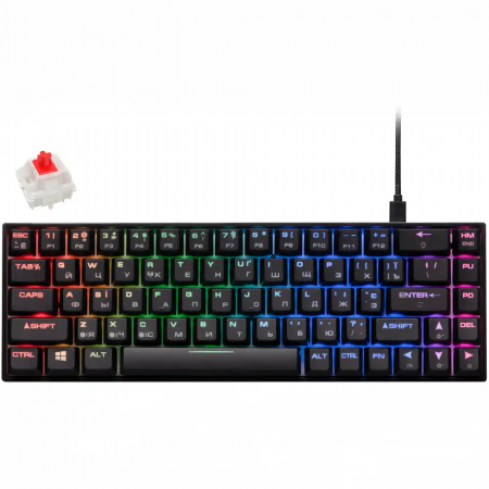 Клавиатура проводная 2E GAMING KG380 (2E-KG380UBK-BR RED SWITCH) черный