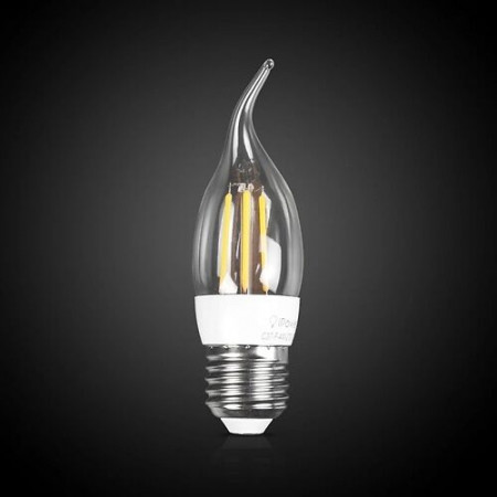 LED лампочка филаментная iPower C37-F-4W-2700-E27 белый