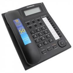 Телефон проводной Panasonic KX-TS2388RUB Черный
