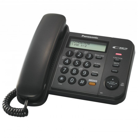 Телефон проводной Panasonic KX-TS2356CAB Черный
