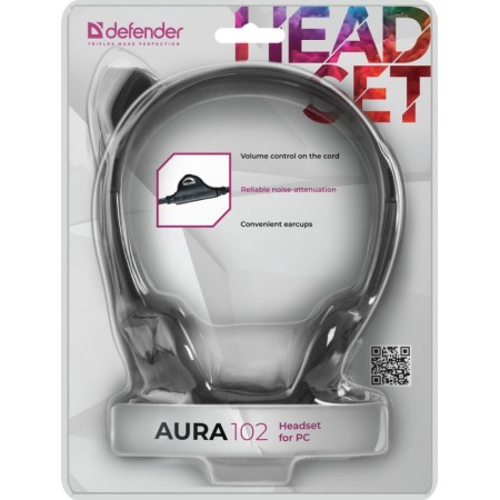 Наушники Defender Aura 102 черный