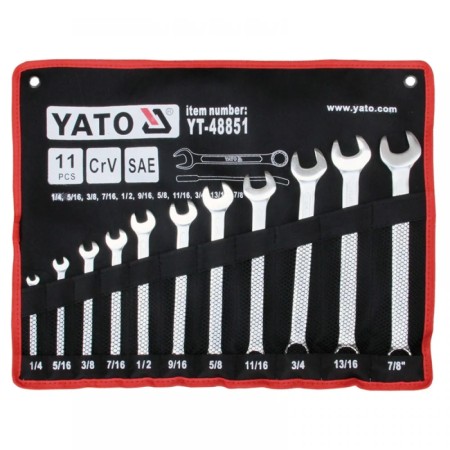 Набор комбинированных ключей YATO YT-48851 Серебристый