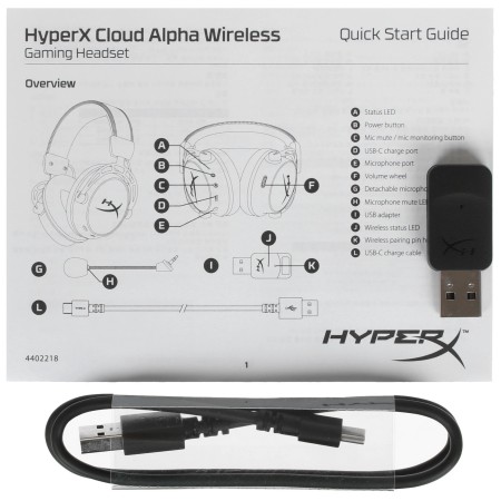Наушники HyperX Cloud Alpha Wireless (HHSA1-DH-BK/G/4P5D4AA) черный