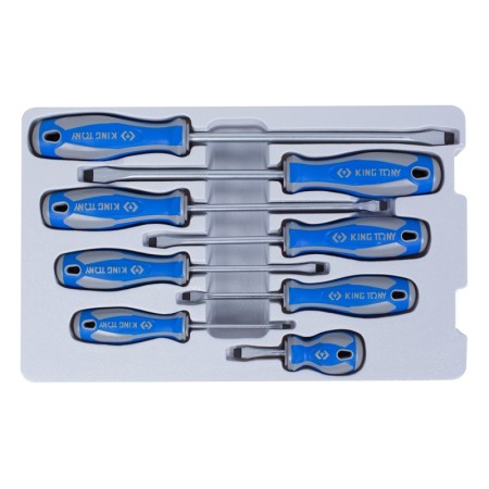Набор отверток шлицевых KING TONY 8шт (30118MR) синий