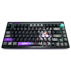 Клавиатура проводная A4Tech Bloody AT75 Cypher Ghost Savage серо-фиолетовый