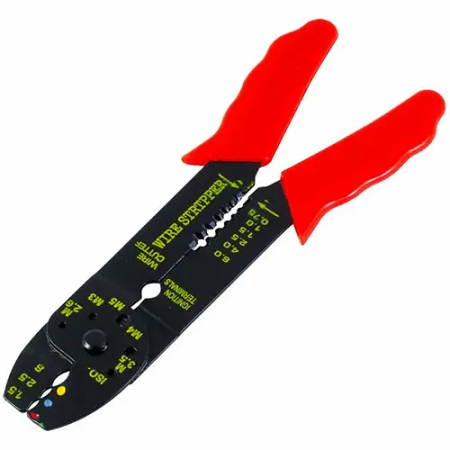 Пассатижи для снятия изоляции и обжимки проводов KING TONY 6731-09MUS красный