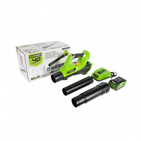 Воздуходувка аккумуляторная Greenworks G40ABK4 (2400807UB) зеленый