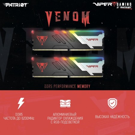 Оперативная память Patriot VIPER Venom RGB (PVVR564G560C40K) 64 ГБ черный
