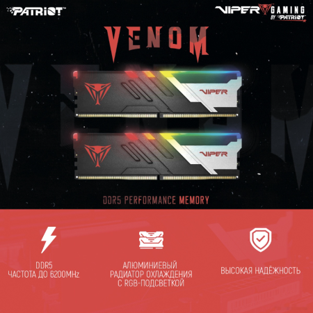 Оперативная память Patriot VIPER Venom RGB (PVVR564G560C40K) 64 GB черный