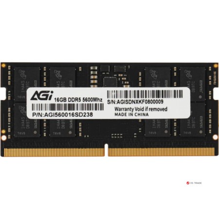 Оперативная память AGI Technology SODIMM (AGI560016SD238-ST) 16 ГБ черный