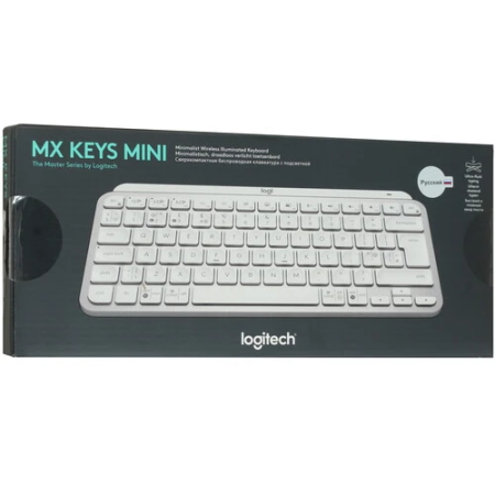 Клавиатура беспроводная Logitech MX Keys Mini Pale Grey (920-010502) бело-серый