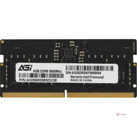 Оперативная память AGI Technology SODIMM (AGI560008SD238-ST) 8 ГБ черный