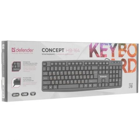 Клавиатура проводная Defender Concept HB-164 (45164) черный