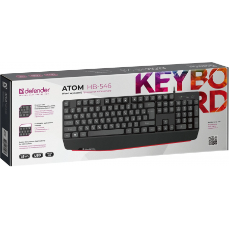 Клавиатура проводная Defender Atom HB-546 (45546) черный