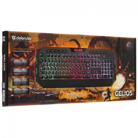 Клавиатура проводная Defender Gelios GK-174DL (45174) черный