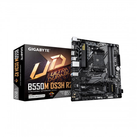 Материнская плата GIGABYTE B550M DS3H AC R2 черный
