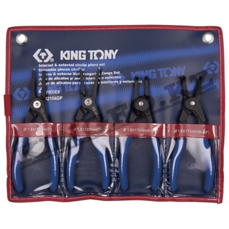 Набор съемников стопорных колец KING TONY 42154GP синий