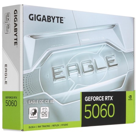 Видеокарта GIGABYTE GeForce RTX 5060 EAGLE OC ICE (GV-N5060EAGLEOC ICE-8GD) 8 Гб белый